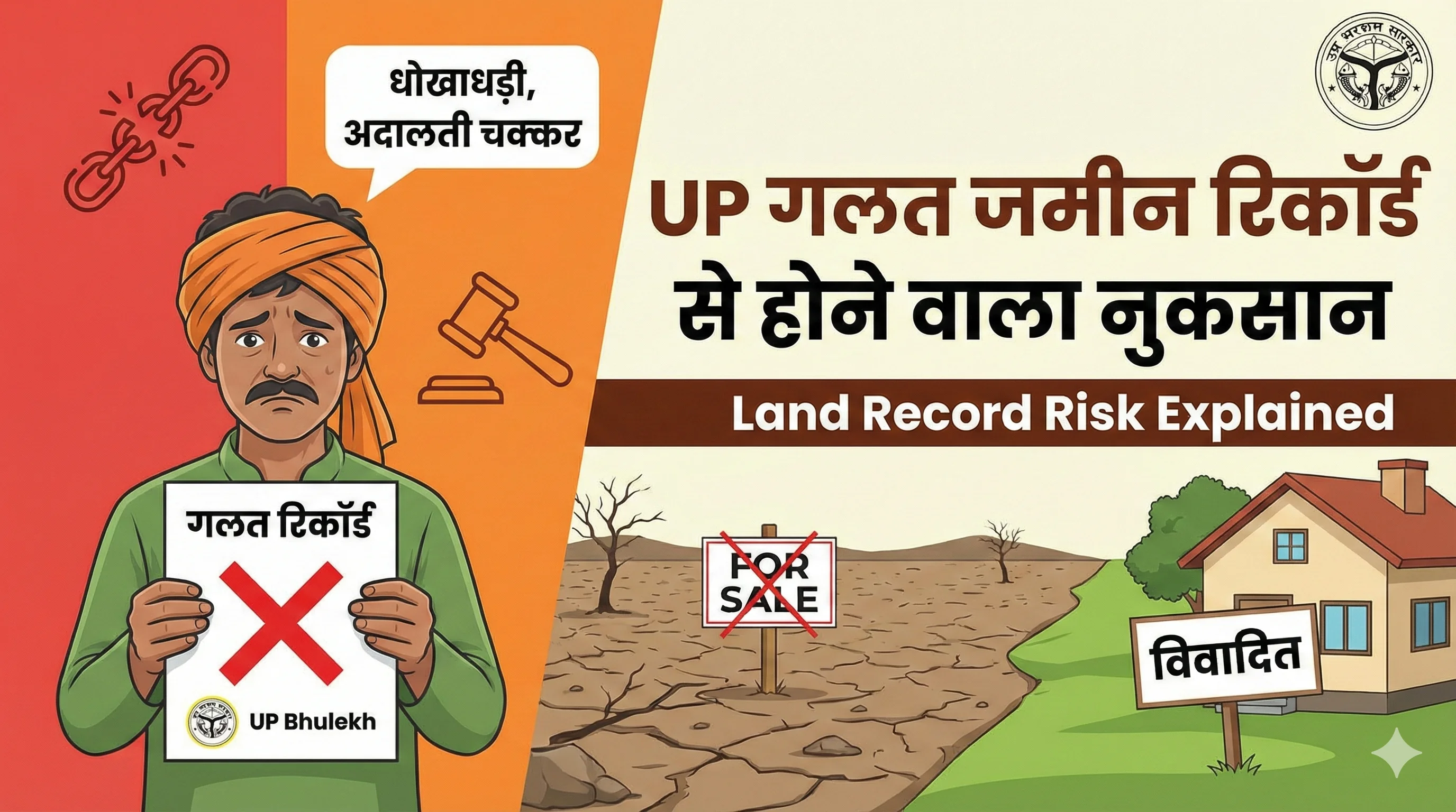 UP गलत जमीन रिकॉर्ड से होने वाला नुकसान